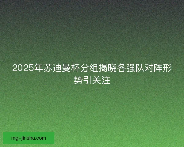 2025年苏迪曼杯分组揭晓各强队对阵形势引关注 2025年苏迪曼杯分组揭晓各强队对阵形势引关注